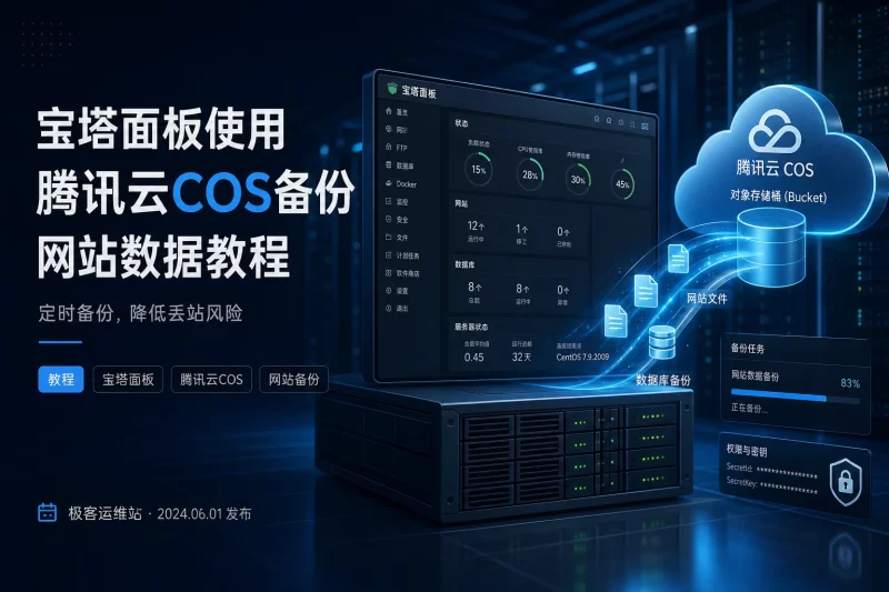 宝塔面板使用腾讯云cos备份网站数据教程-异创云工坊